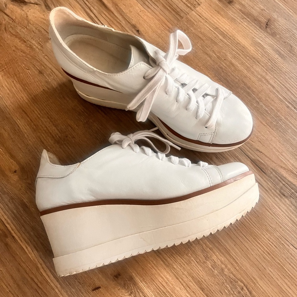 SCHULTZ platform, leather sneakers